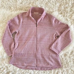 Stan Herman Pink Full Zip Fleece, size L (12/14)